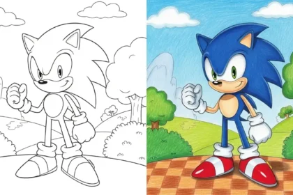 Sonic coloring pages