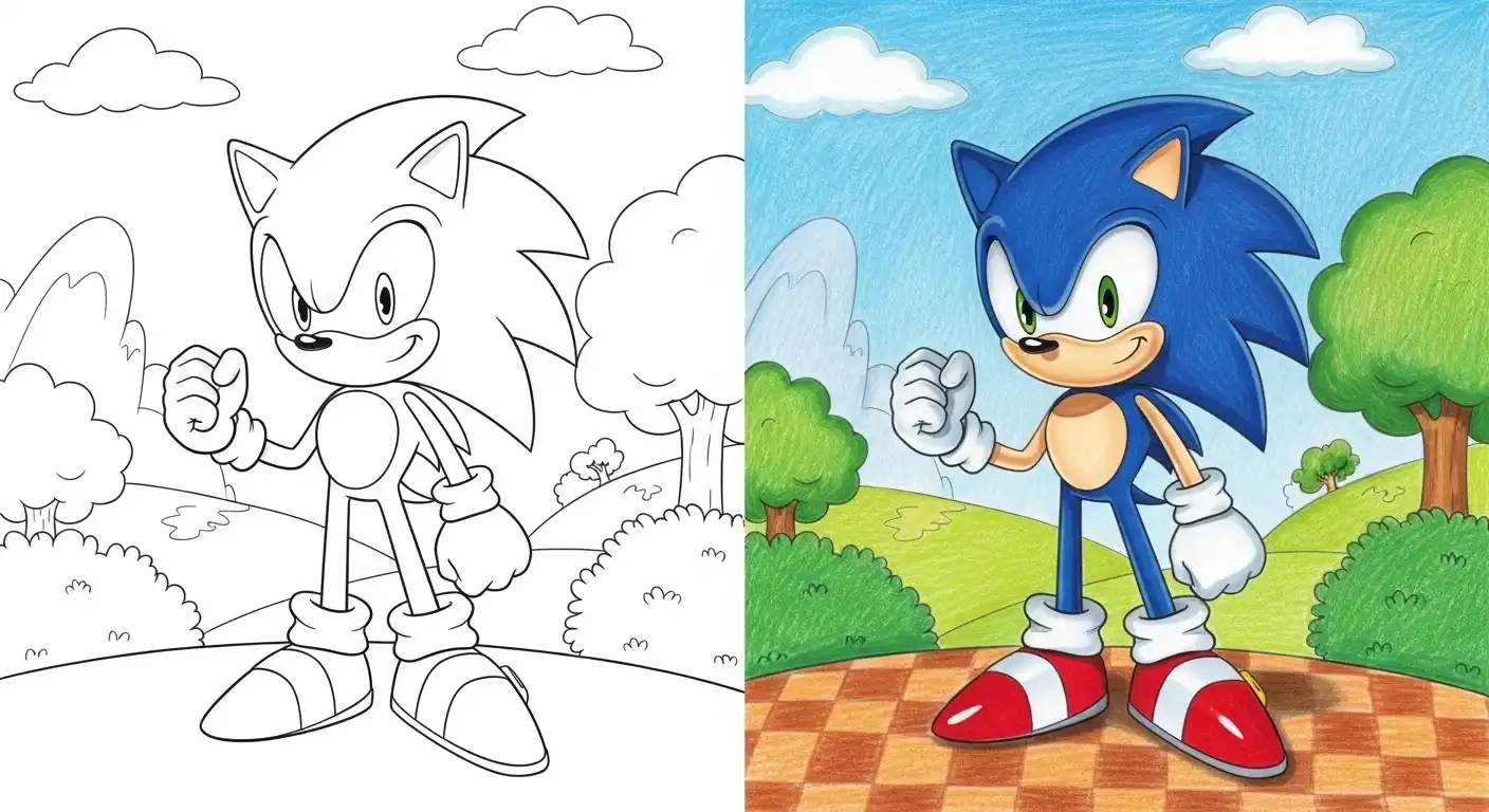 Sonic coloring pages